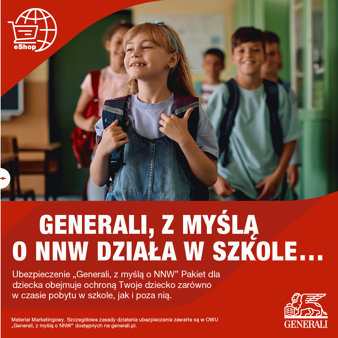 Grafika do posta Generali NNW 2026 posty eShop GIF obowiązuje od 23.07.2026